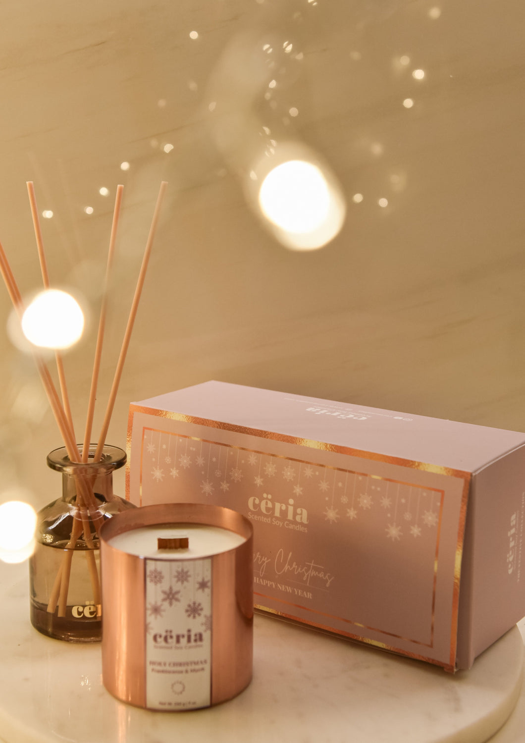 The Holy Christmas Candle + Reed Diffuser Bundle